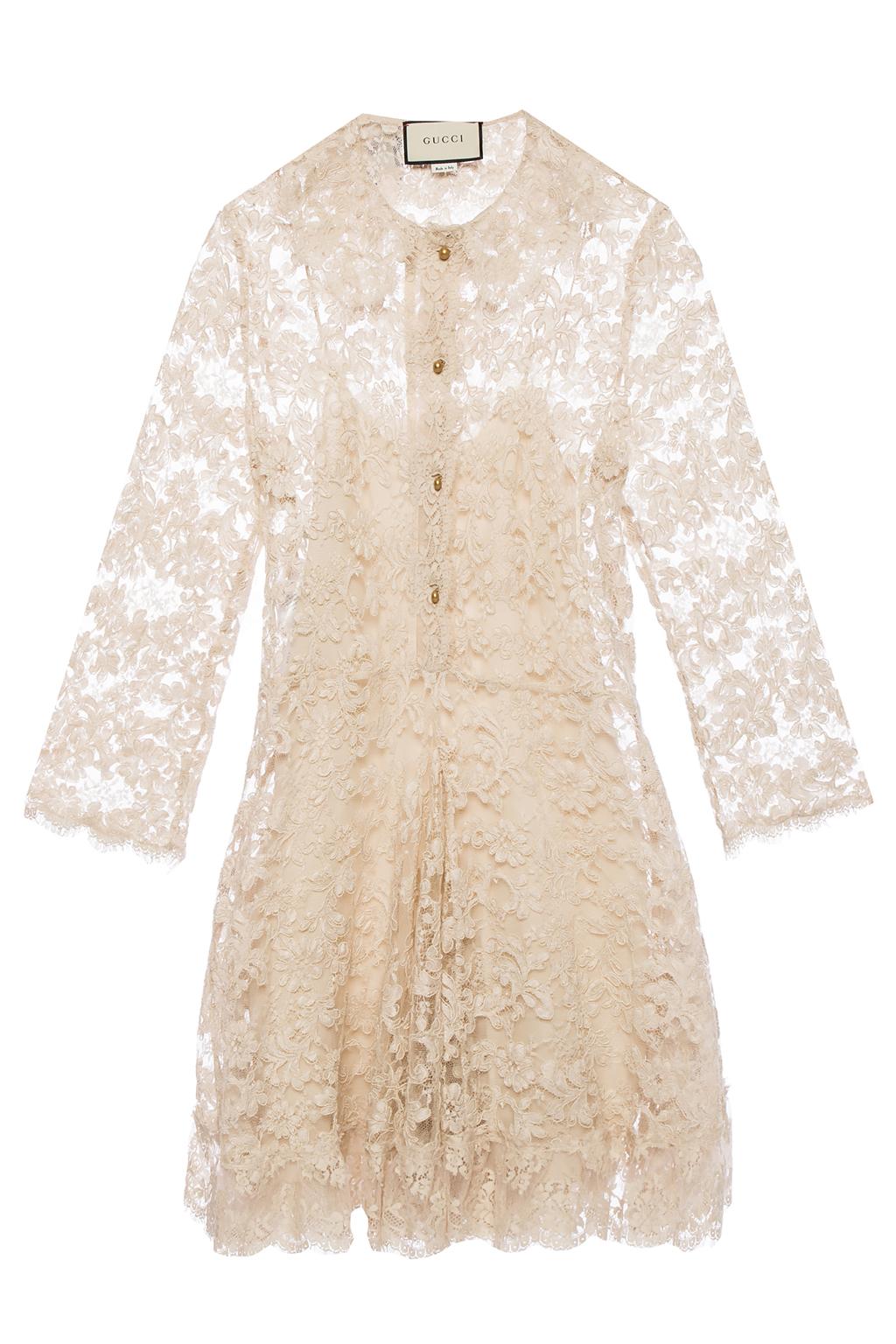 Gucci white 2025 lace dress